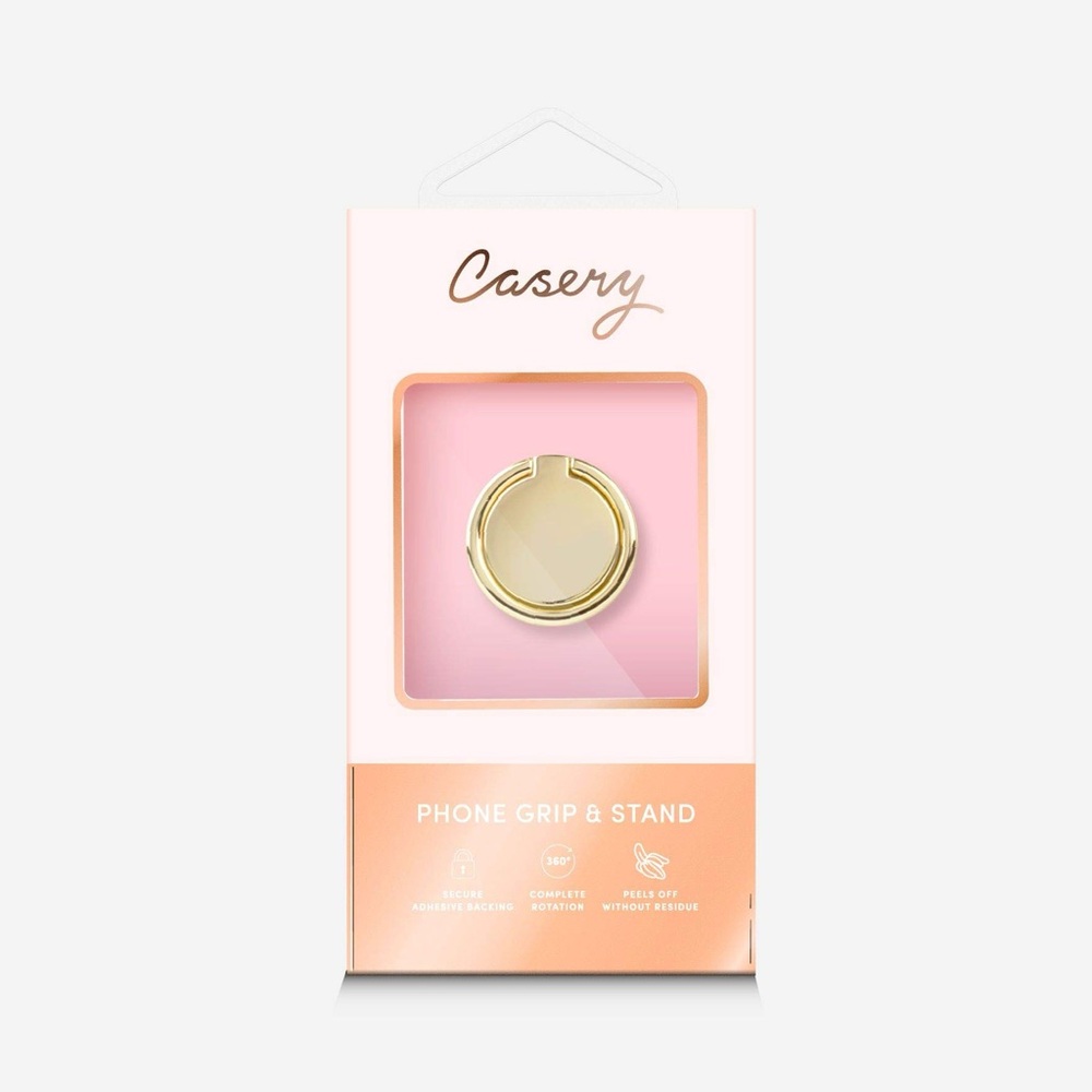 Casery Phone Grip Stand Ring Gold